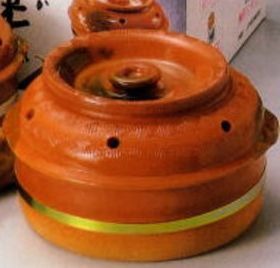 奥能登天然珪藻土 丸和工業 切り出し七輪 なごみ七輪 真鍮巻き 網付き