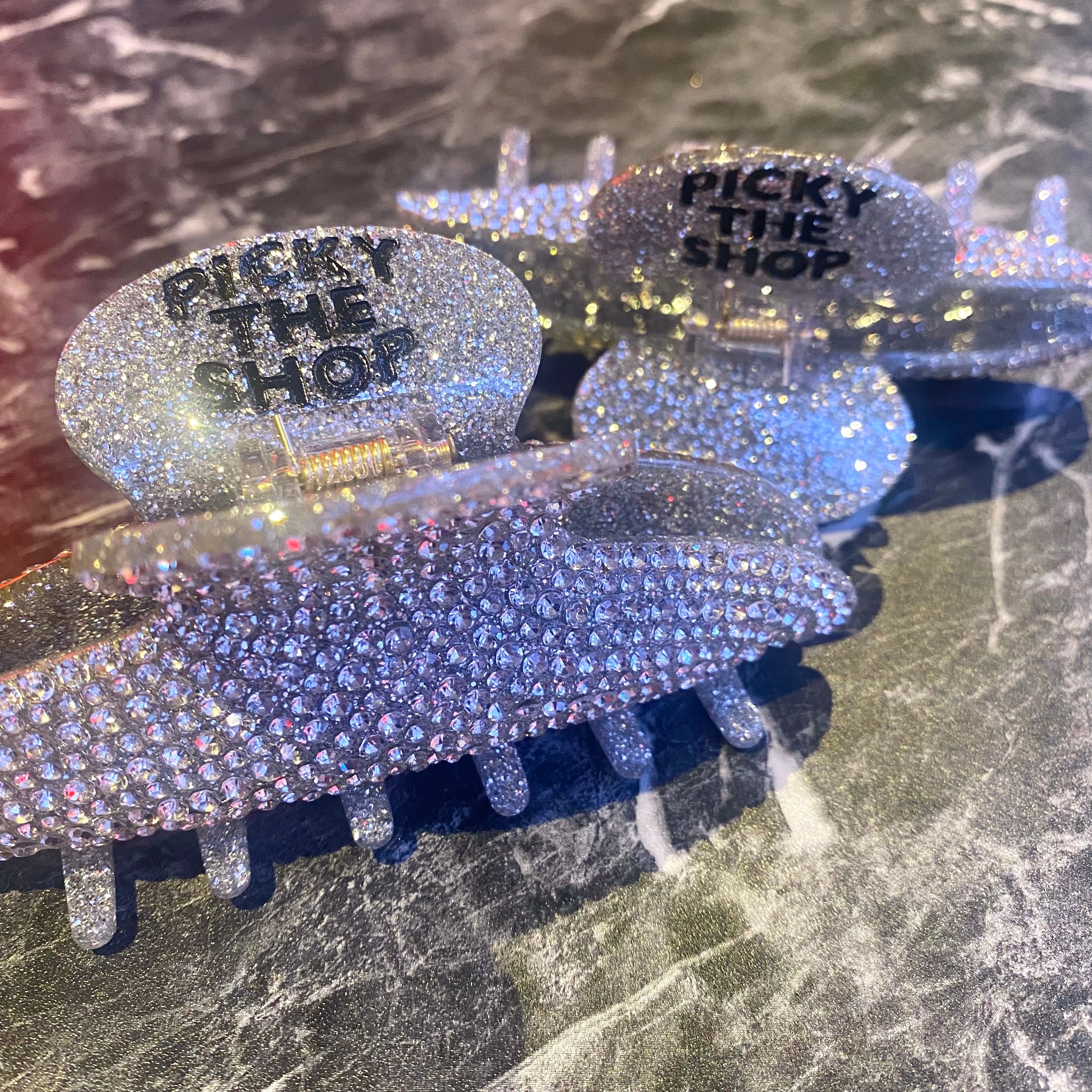 ✨BEST SELLING ITEMS】All Rhinestone Hair Clip(BLACK LOGO) – PICKY