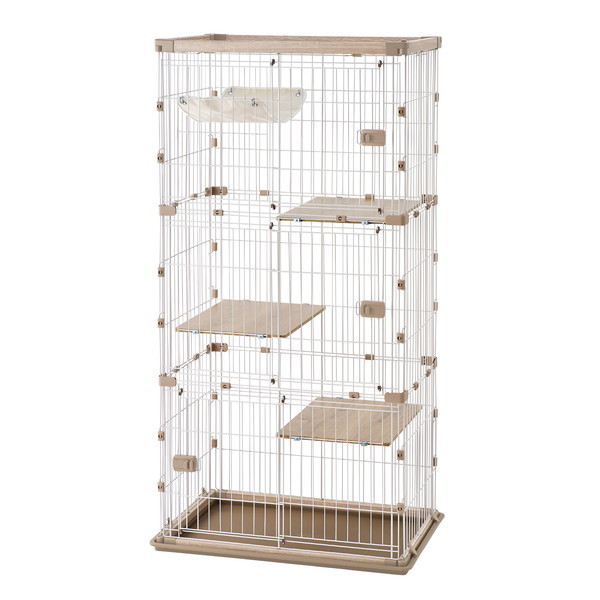 アイリスオーヤマ ウッディキャットケージ 3段 PWCR-963V (キャット