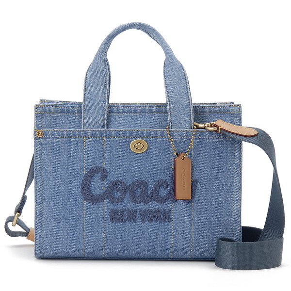 COACH コーチ ショルダーバッグ ブルー CR659 B4IN DENIM CARGO TOTE