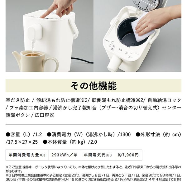 象印 CP-CA12-WA ホワイト STAN. [電気ポット(1.2L)] | 激安の新品・型