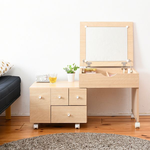 LILY(リリィ) 伸縮ドレッサー ナチュラル MJ-002NA | 激安の新品・型