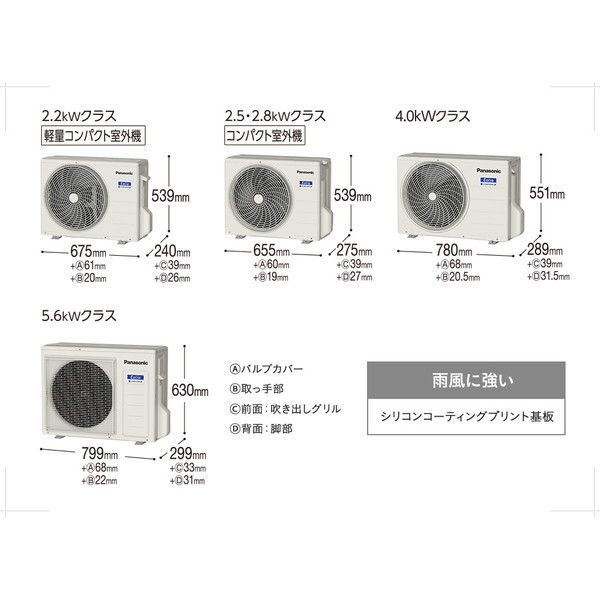 PANASONIC CS-J220D-W クリスタルホワイト エオリア [エアコン（主に6