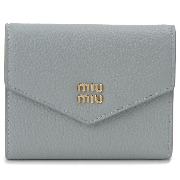 MIU MIU ミュウミュウ 三つ折り財布 ペールグリーン 5MH040 ADT7 F0035