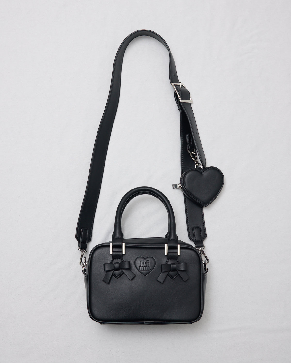 ハートポーチ付きミニリボンボストンバッグ – pium
