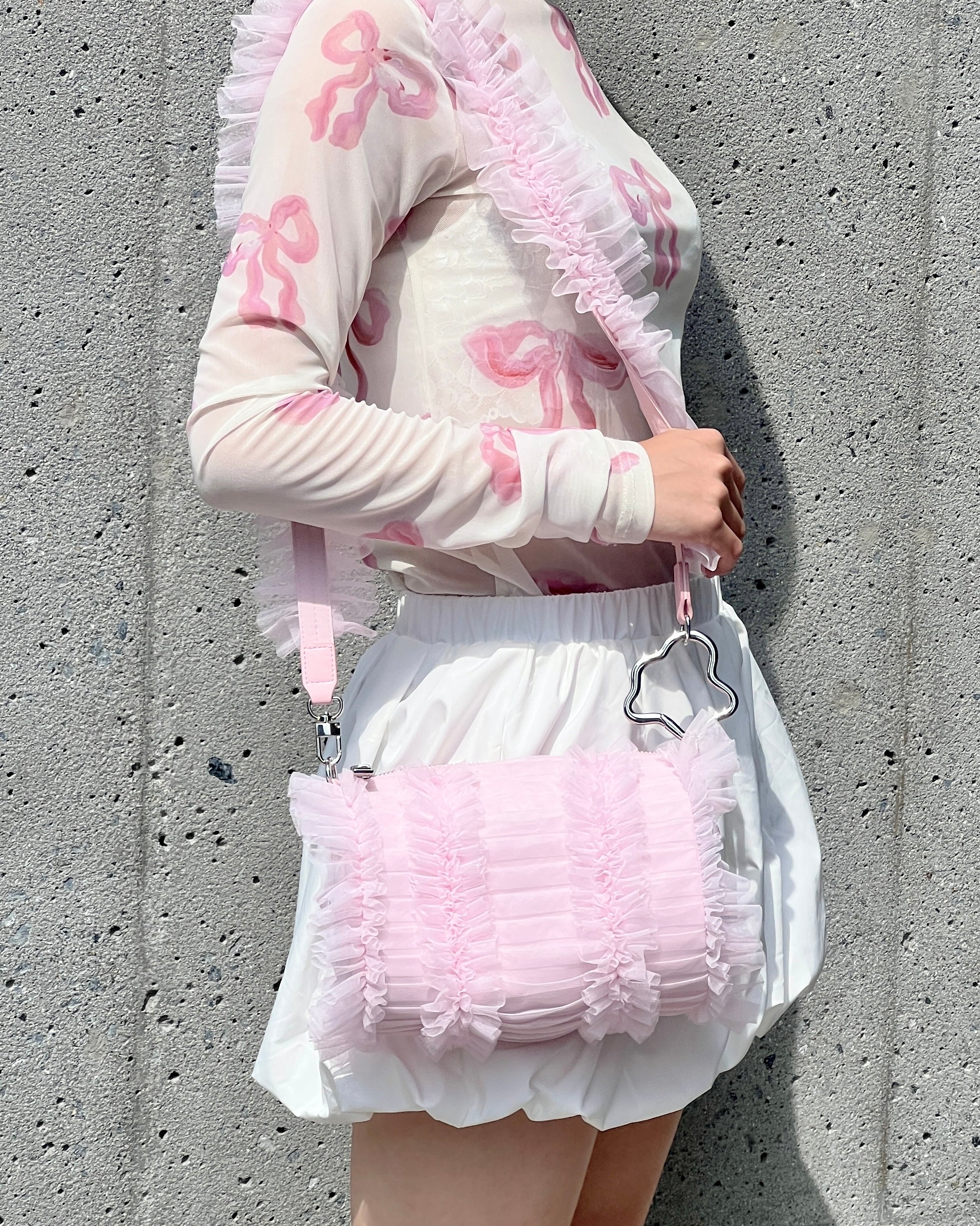 Tulle Frill Bag (pink)