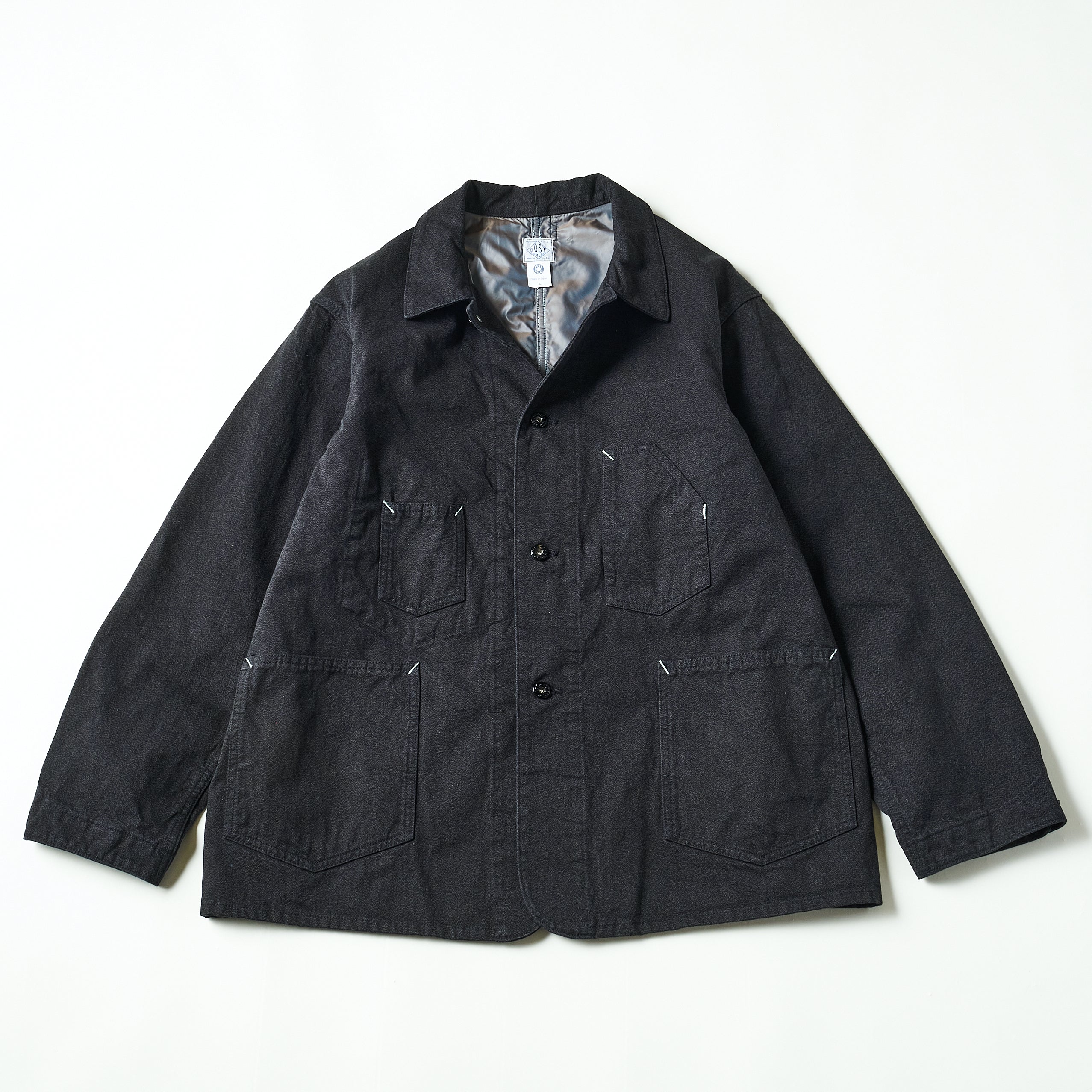 3111-CC De Luxe Railroader 2 : cotton covert w/taffeta lining charcoa