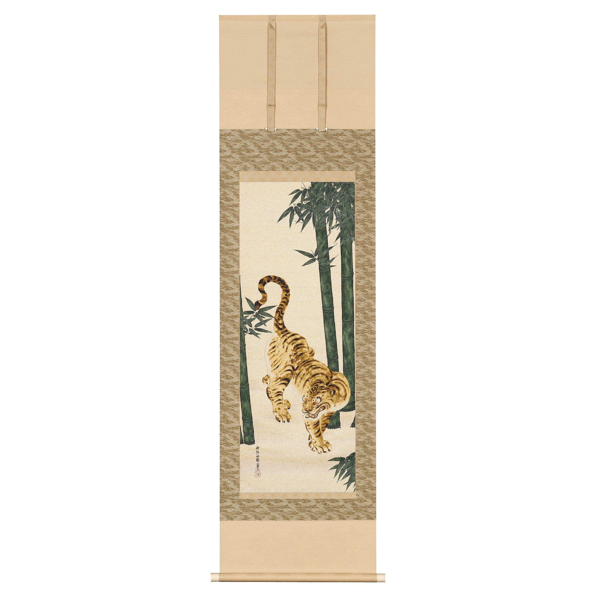 Painting of Bamboo and Tiger-Hanging Scroll