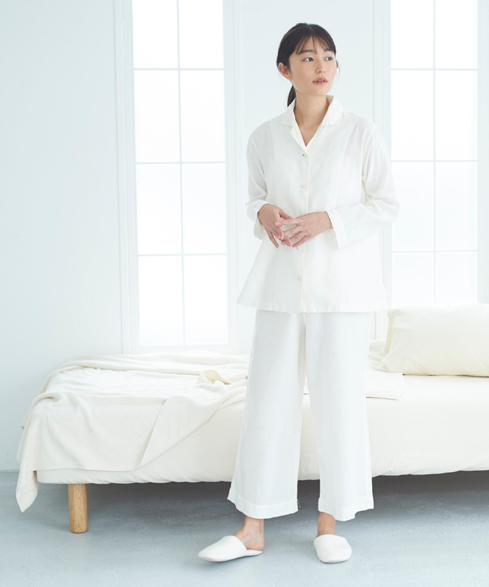 さらさらコットンリネン パジャマ / オーガニックコットン – PRISTINE