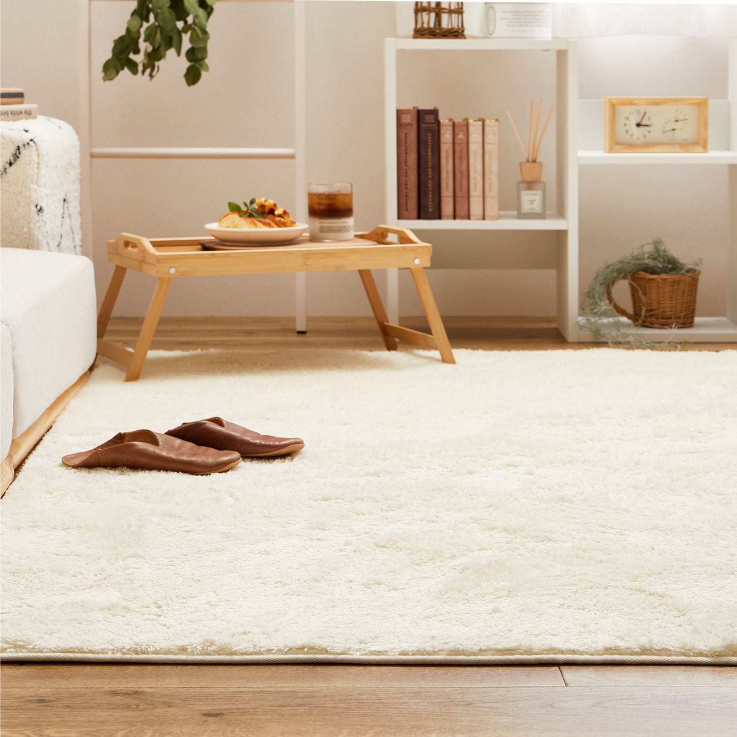 洗濯機で洗える シャギーラグ【130×190cm/190×190cm/190×240cm/230