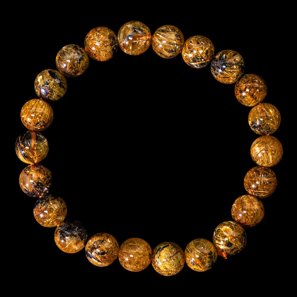 8.7mm太陽ルチル(ヘマタイト/ルチル)】ルチルクォーツ 8.7mm玉