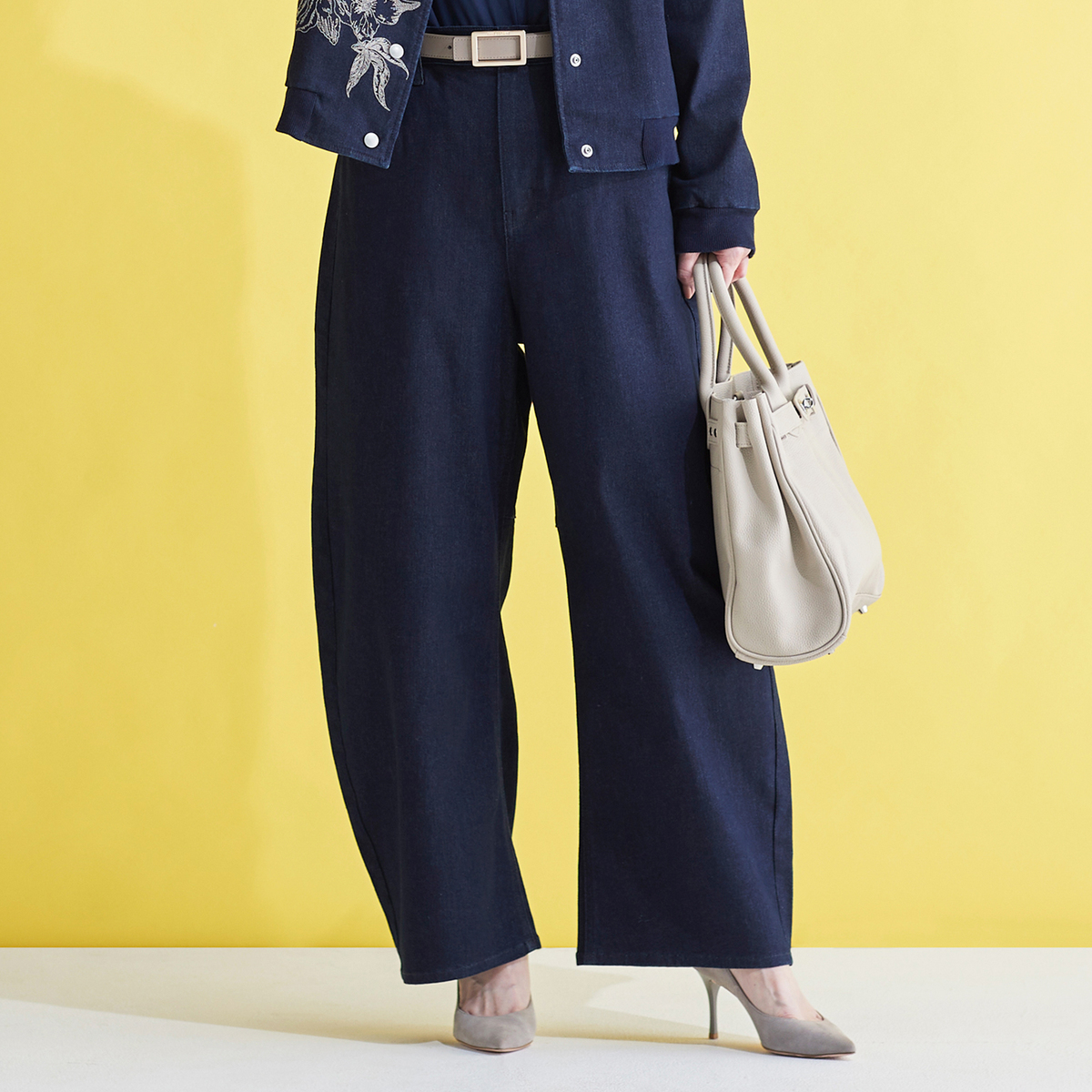 ANNE COQUINE選べる股下ストレッチツイルカーヴィーパンツ