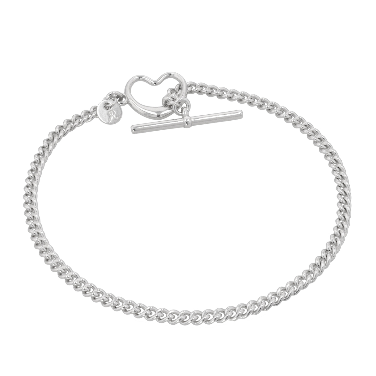 Roma1947 シルバー925 Tバー プチハート ブレスレット Roma1947 - QVC.jp