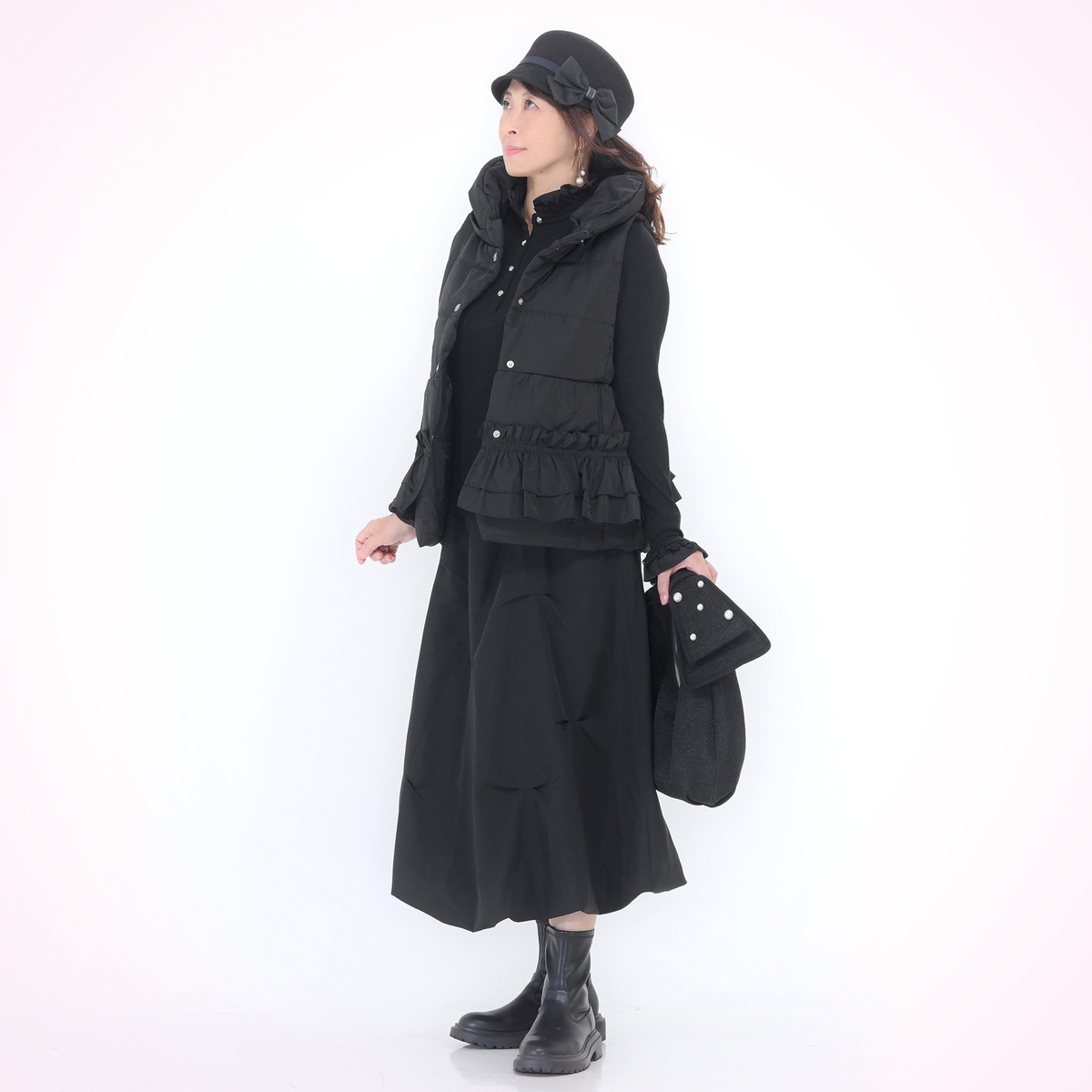 &LOVE クチュールふりる中わたベスト アンドラブ（&LOVE） - QVC.jp