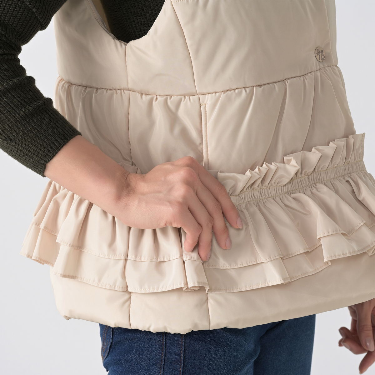 &LOVE クチュールふりる中わたベスト アンドラブ（&LOVE） - QVC.jp