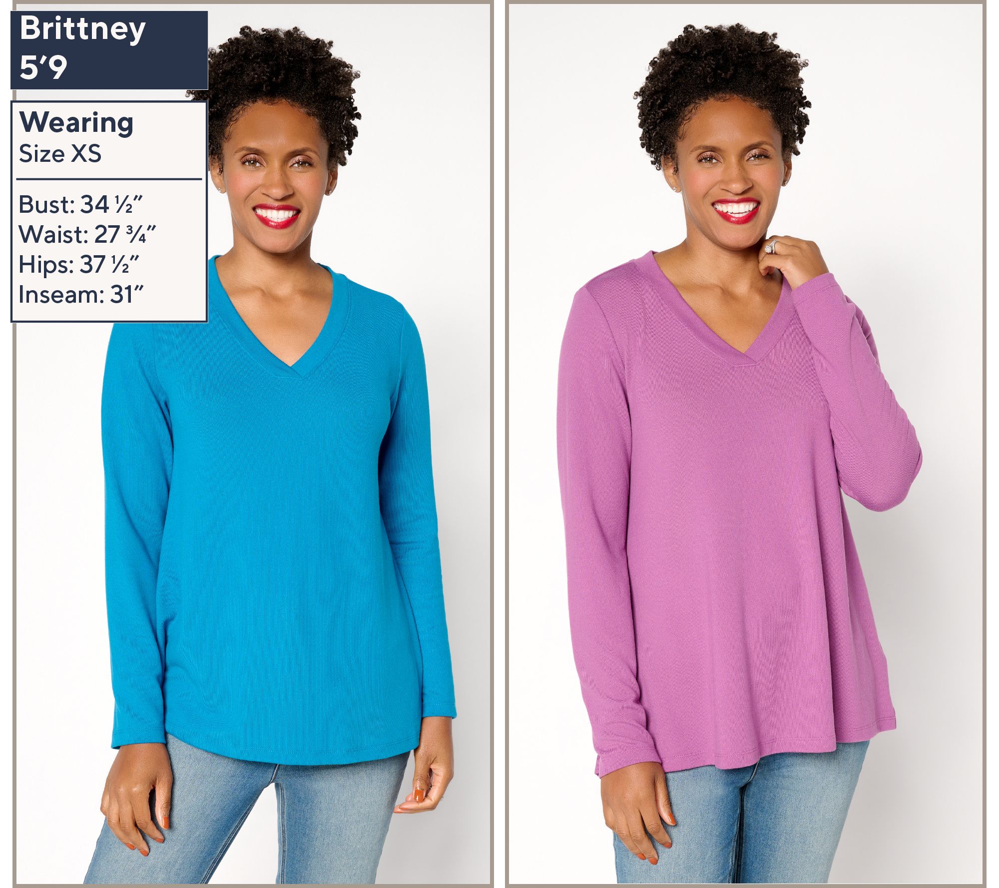 Denim & Co. Essentials Heavenly Jersey 2-Pack Swing Top - QVC.com