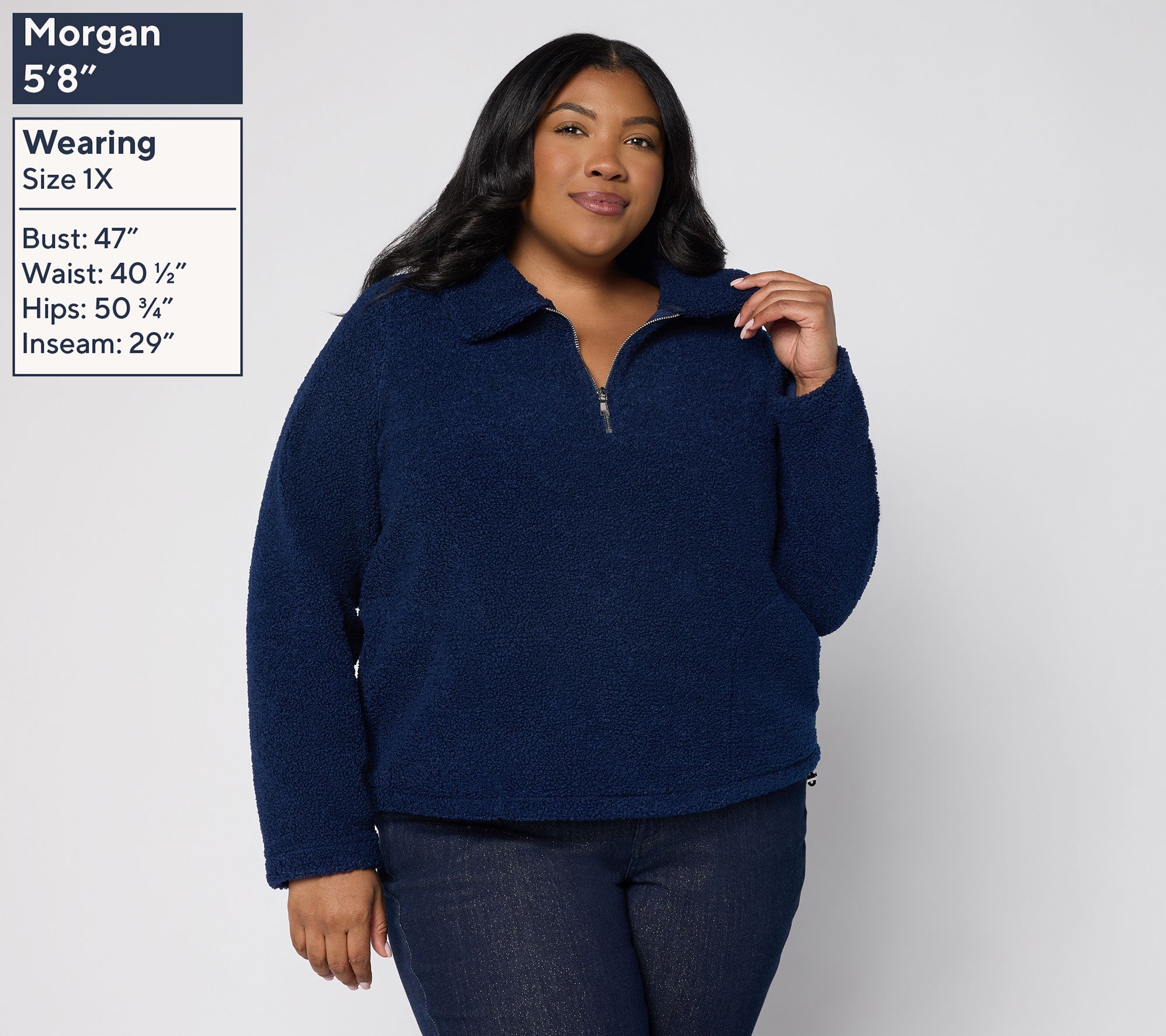 Susan Graver Sherpa Pullover with Oversized Collar - QVC.com