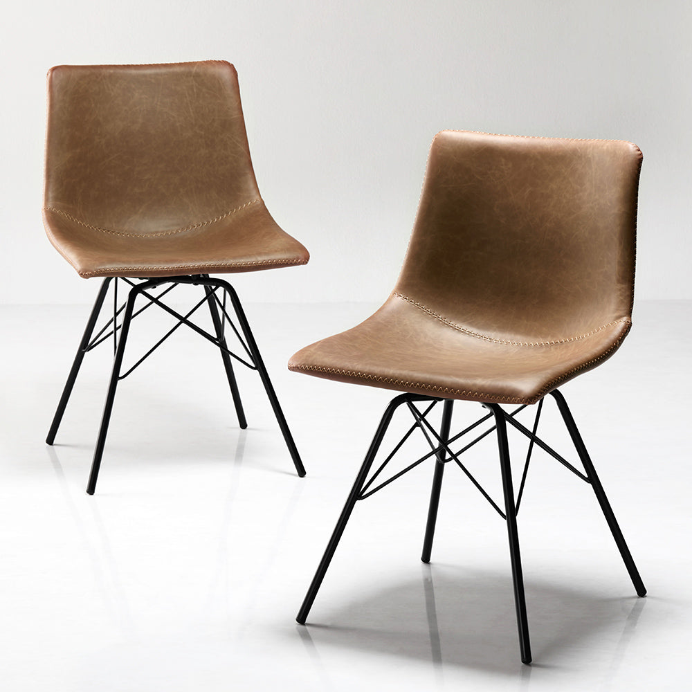 レザーダイニングチェア 単品（2脚組）/異素材MIXチェア – RASIK