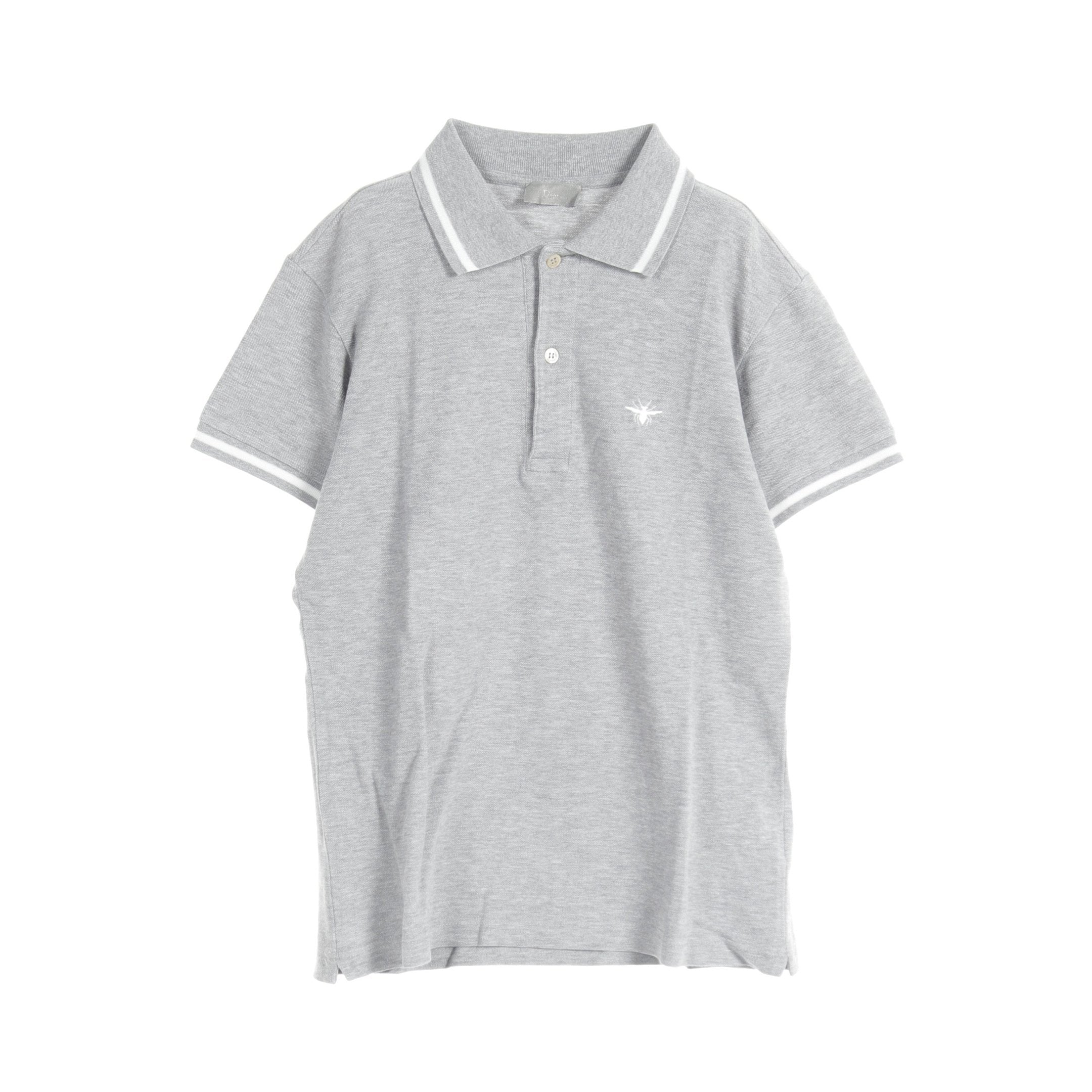BEE刺繍 ポロシャツ コットン グレー ディオールオム – RECLO