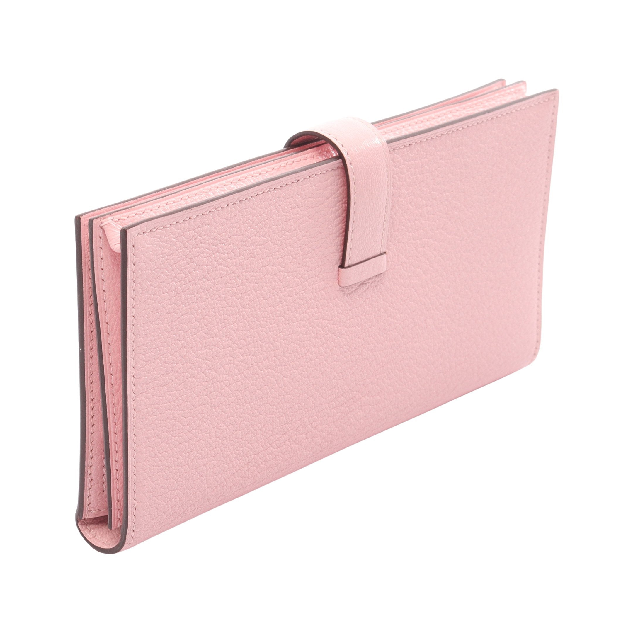 ベアンスフレ ローズサクラ 二つ折り長財布 シェーブル ライトピンク