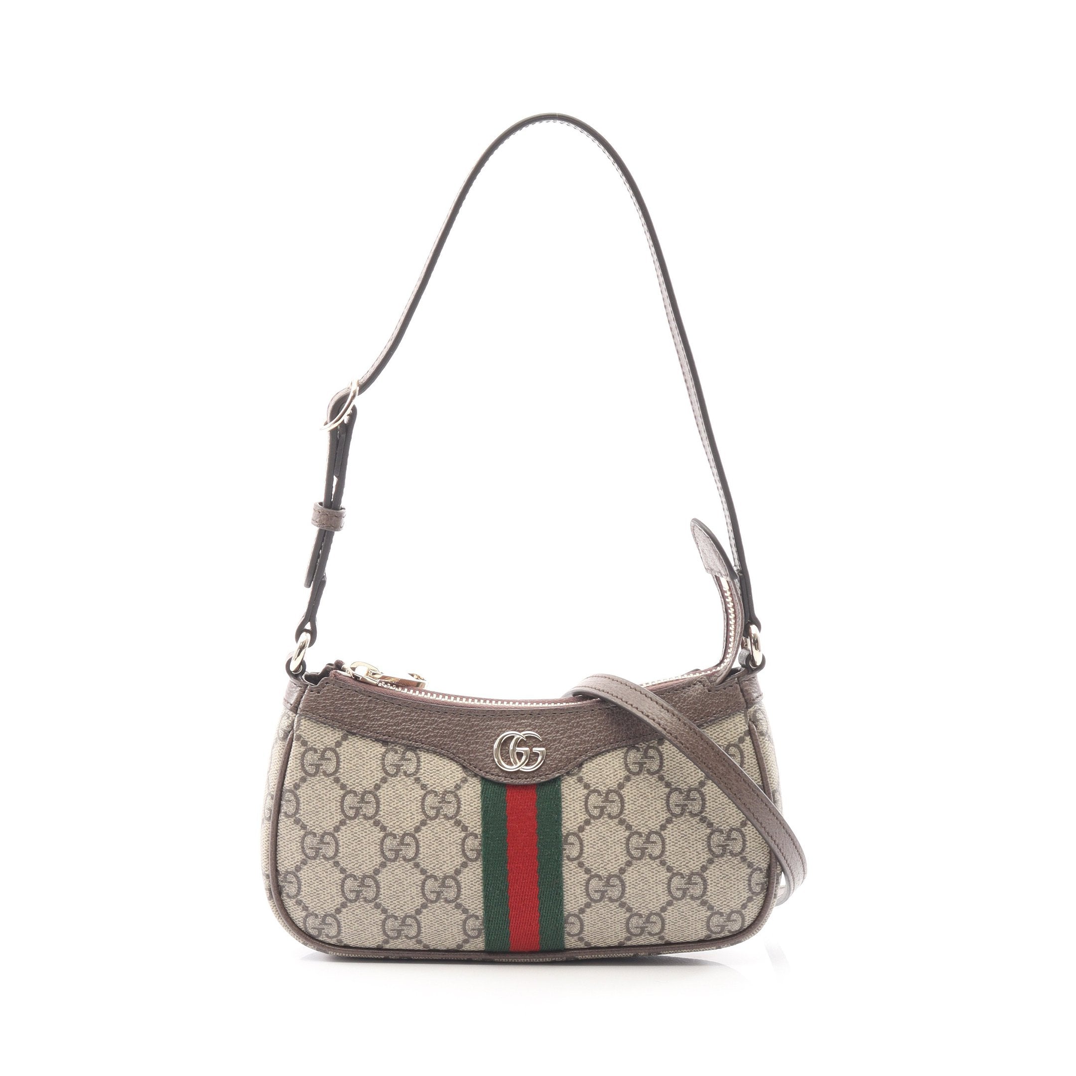 オフィディア ミニ ショルダーバッグ PVC レザー ベージュ ダーク