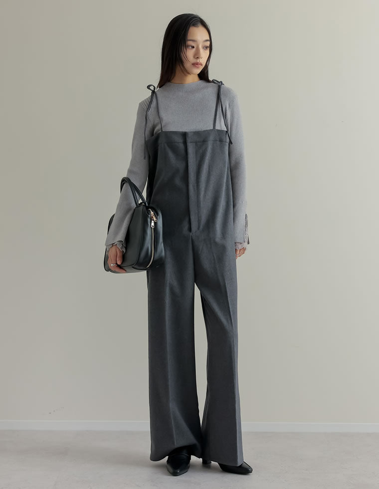 ウールタッチリボンサロペット - オールインワン通販 | 人気レディース