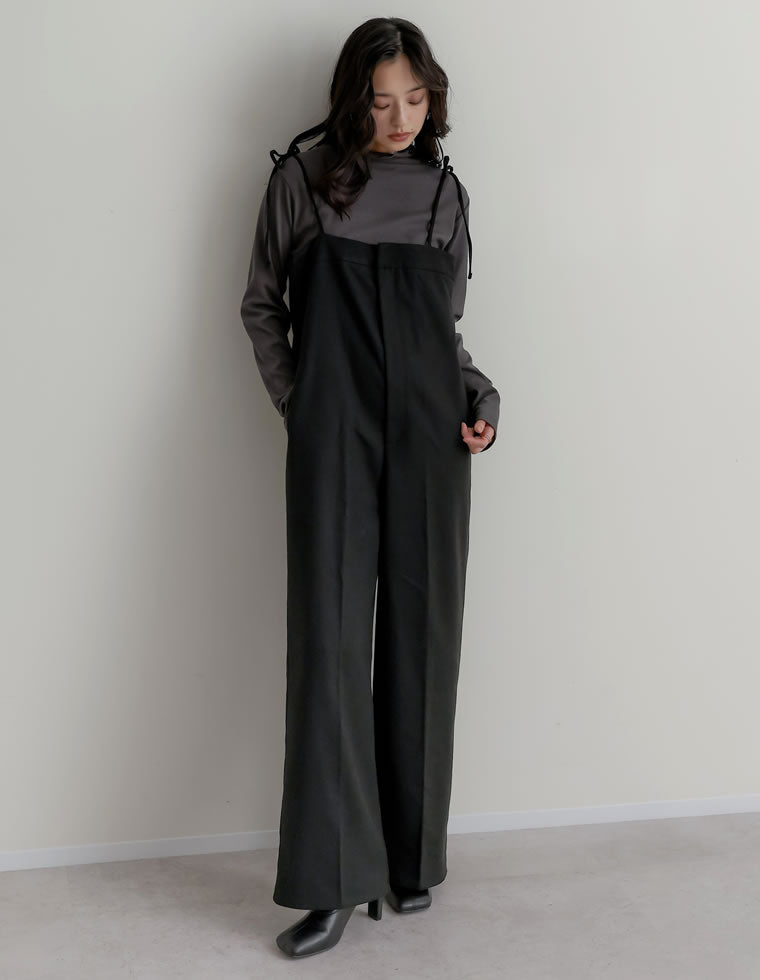 ツイード深Vネック金ボタンサロペット - オールインワン通販 | 人気