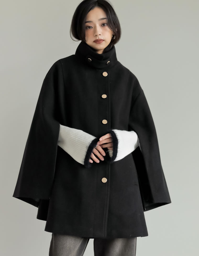 マルチウェイポンチョ風ミドルコート - ジャケット/アウター通販