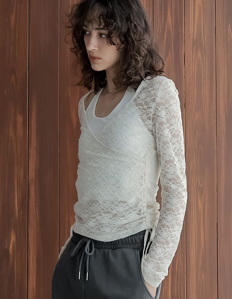 カットレースカシュクールトップス - トップス通販 | 人気レディース