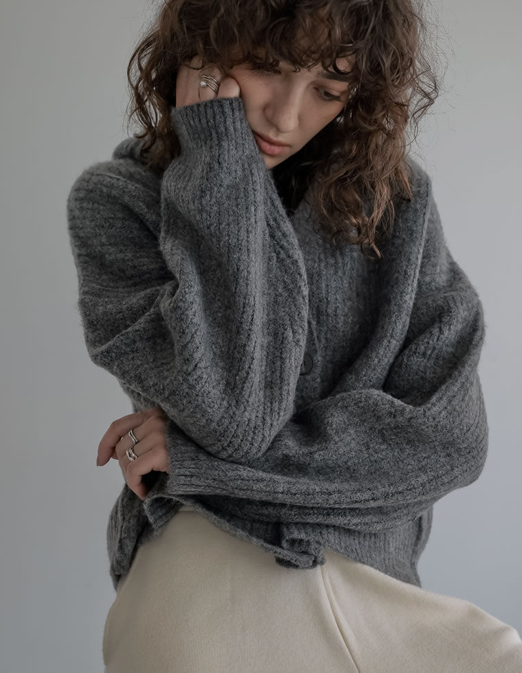 片畔編みフーディニットカーディガン - トップス通販 | 人気レディース