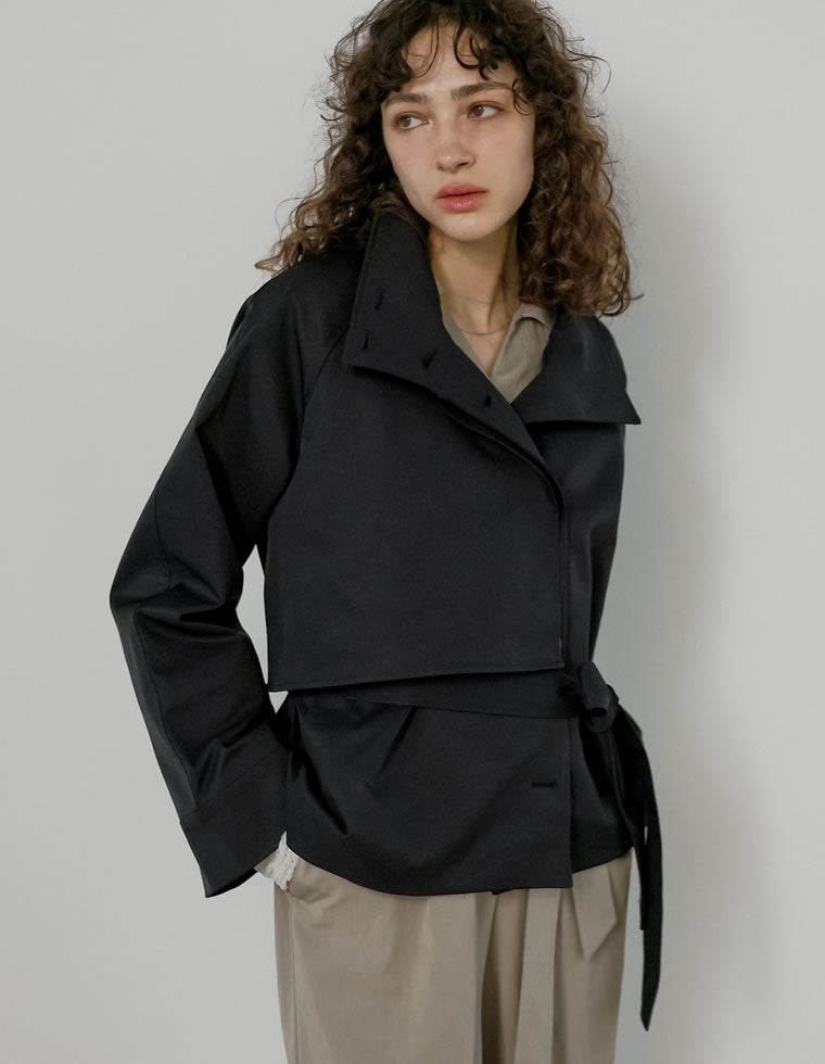 スタンドカラーミドル丈トレンチコート - ジャケット/アウター通販