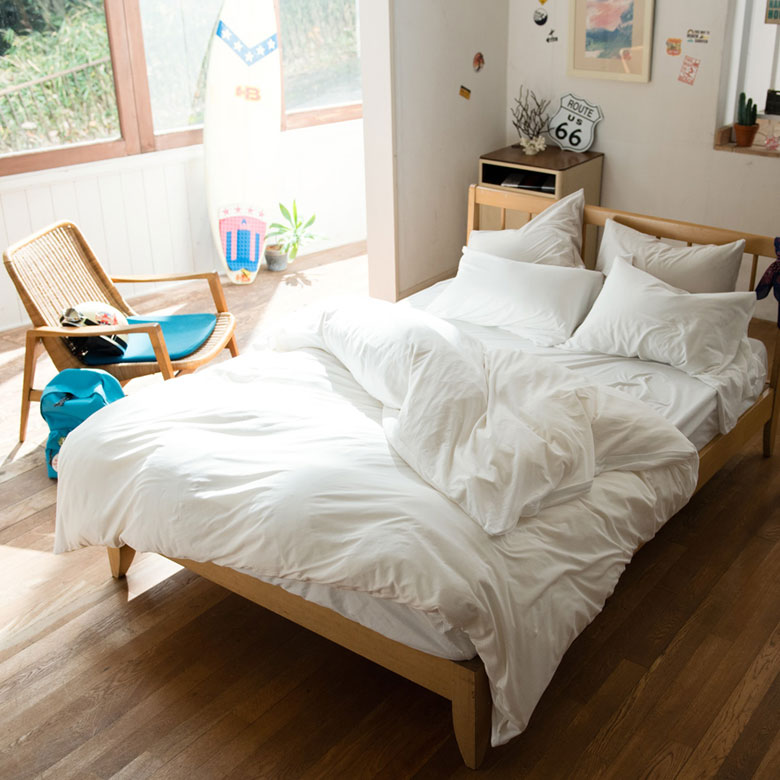 ボックスシーツ ベッドカバー ダブル 140×200cm 無地 [90321]【 ベッド