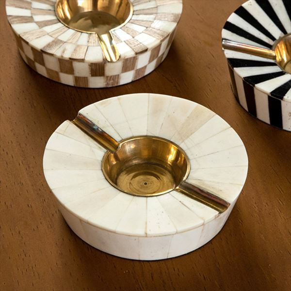 ラウンド灰皿 3タイプ MONIQUE CHARTLAND ボーン おしゃれ [90060-a