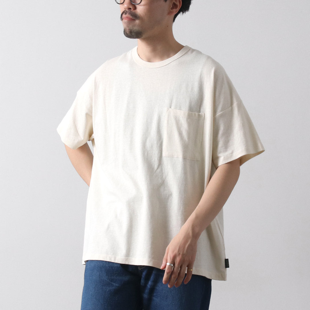 GOHEMP（ゴーヘンプ） ワイド ポケットTシャツ / 半袖 メンズ 無地