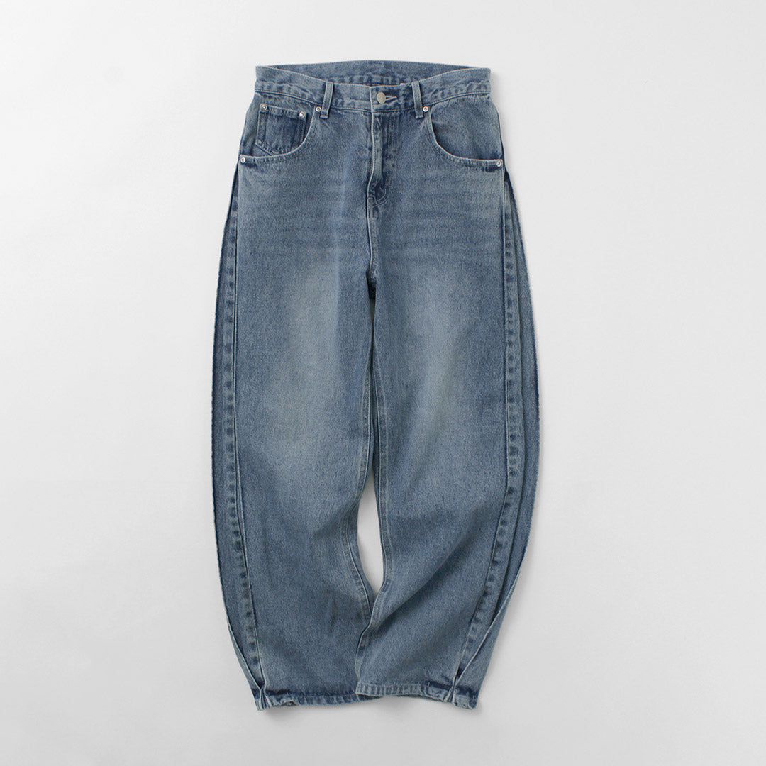 YENN（イェン） サイドプリーツ デニムパンツ / レディース ボトムス