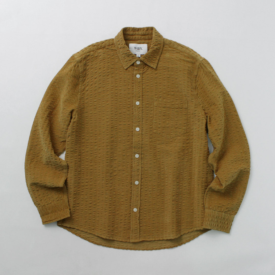 WAX LONDON（ワックスロンドン） シェリーシャツ シアサッカー コード