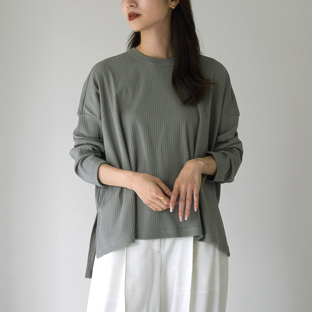 mizuiro ind（ミズイロインド） クルーネック ワイドTEE / レディース