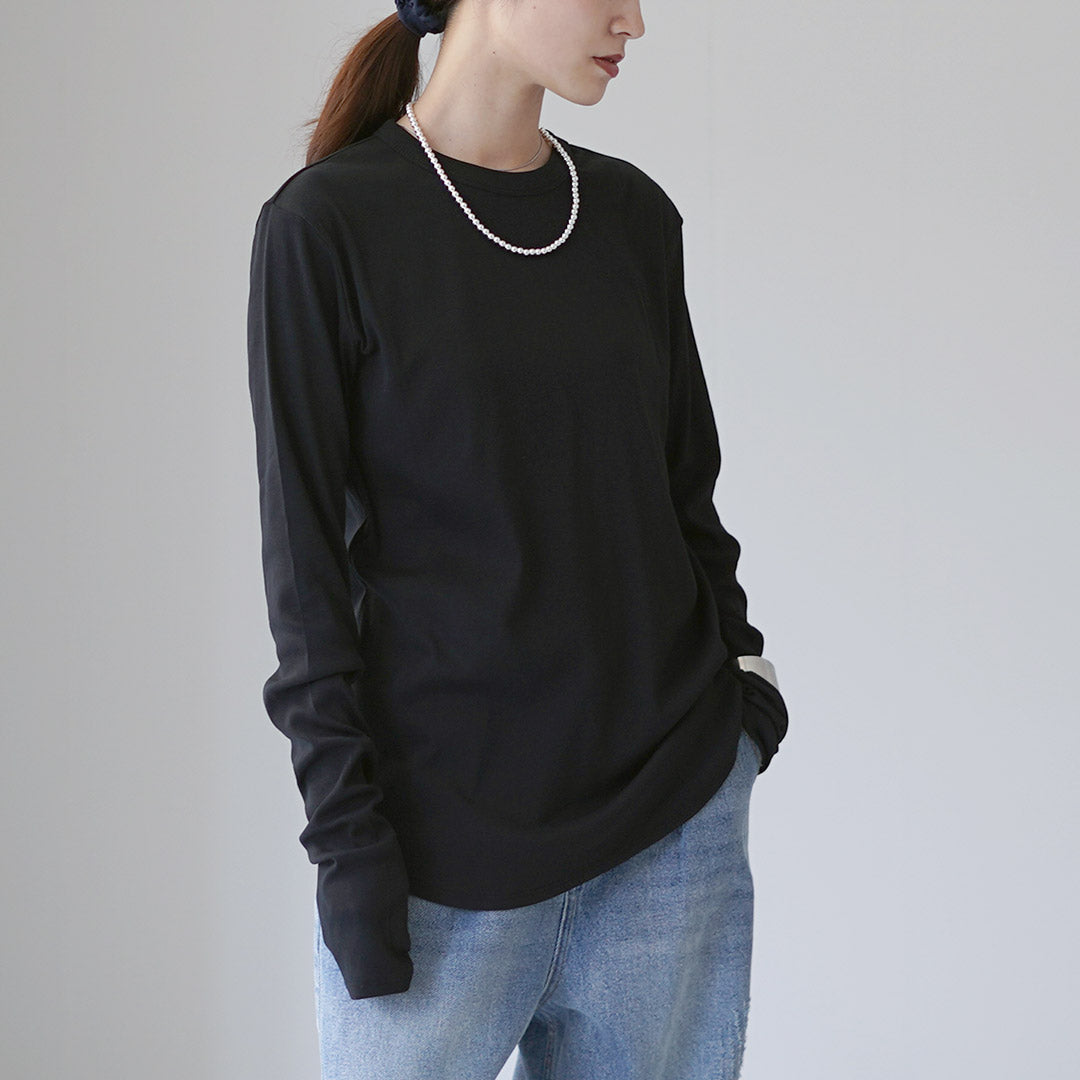 YENN（イェン） コットン リブ ロングスリーブ Tシャツ / レディース
