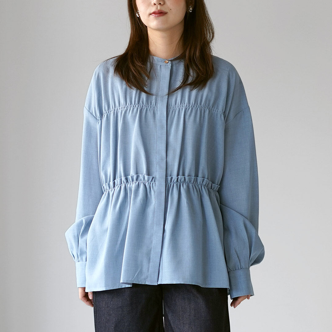 CYAN TOKYO（シアン トーキョー） シャーリング ティアードブラウス