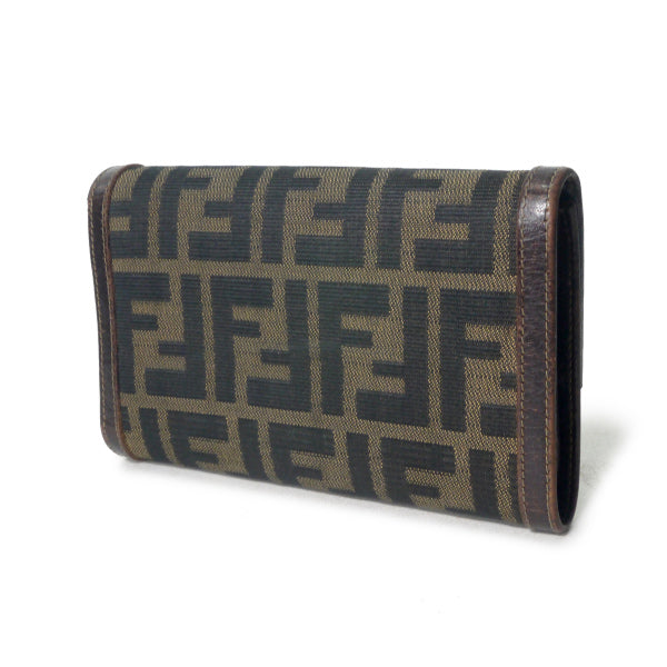 FENDI ズッカ柄キャンバスレザー折り財布（茶） – Vintage Shop Rococo