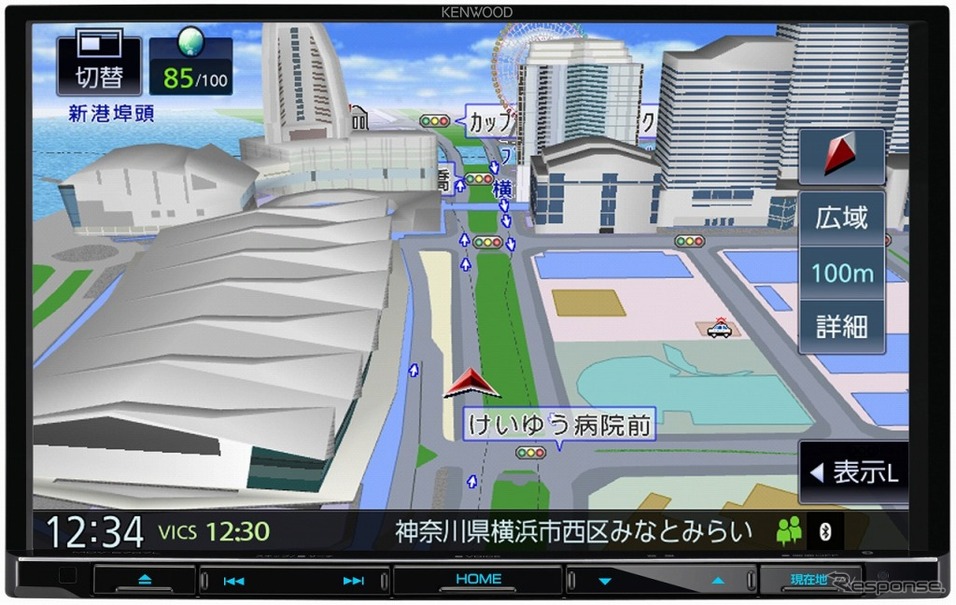 彩速ナビ タイプSシリーズ、3Dポリゴンランドマーク表示を採用 2020年