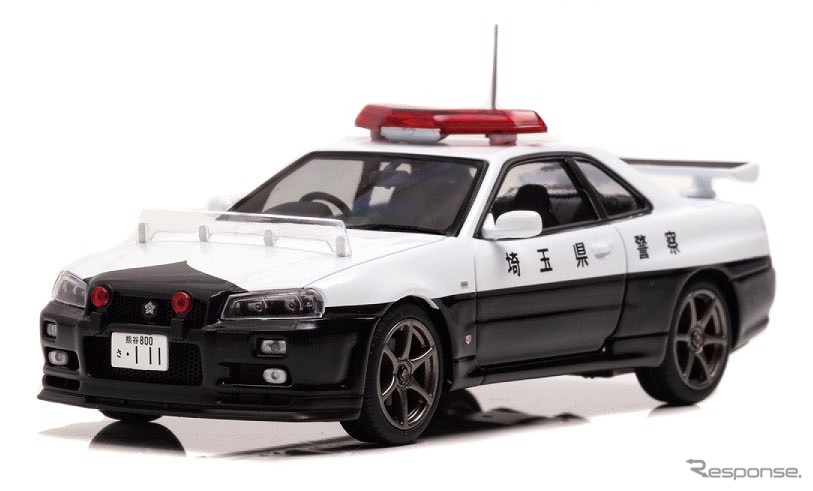 R34パトカー、埼玉県警 スカイラインGT-R 最後の1台を1/43スケールで