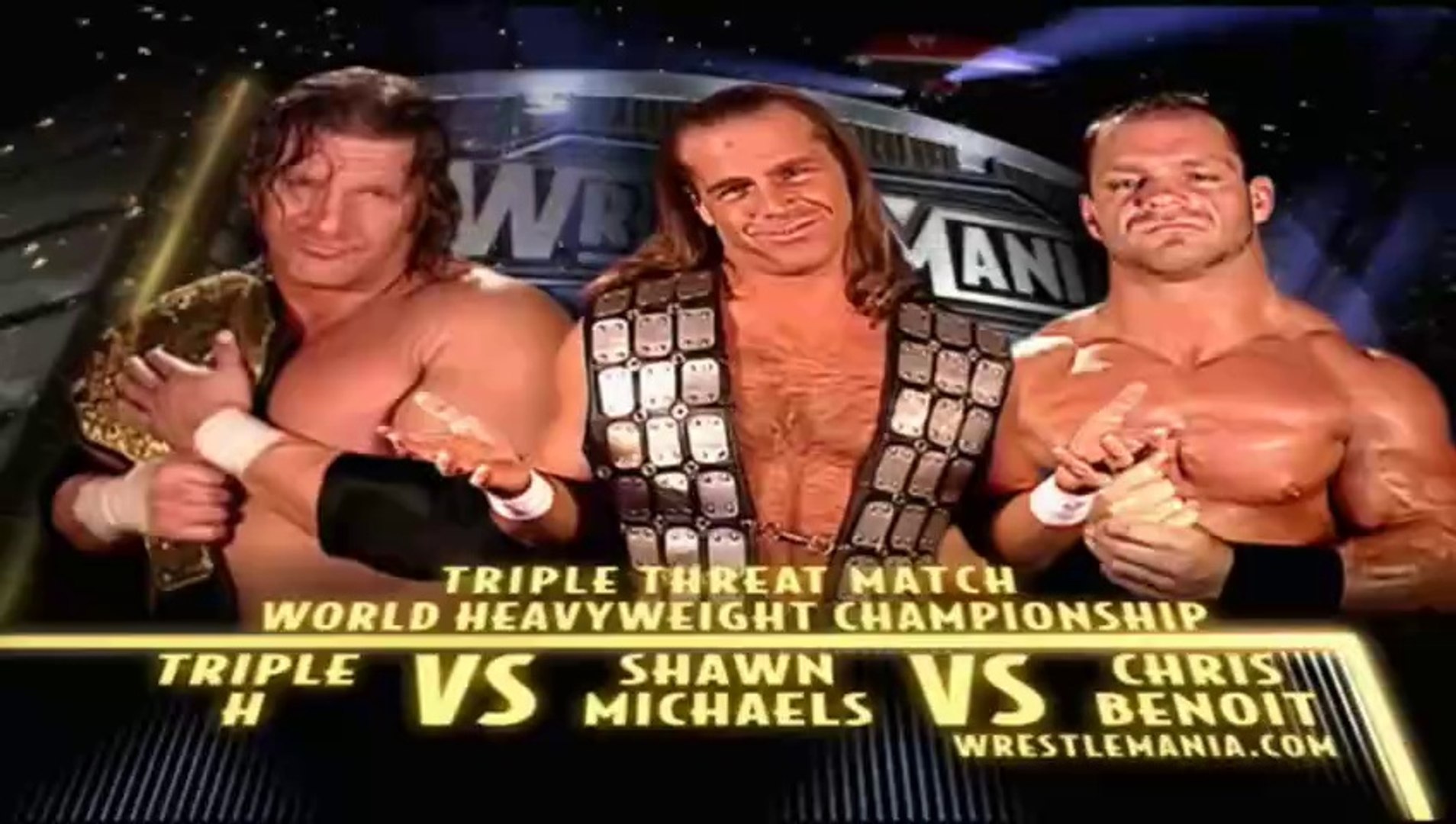 WWE WrestleMania XX - Shawn Michaels vs Chris Benoit vs Triple H