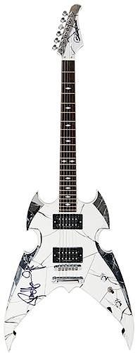 Kiss Paul Stanley Silvertone Mirror Solid Body Electric Guitar