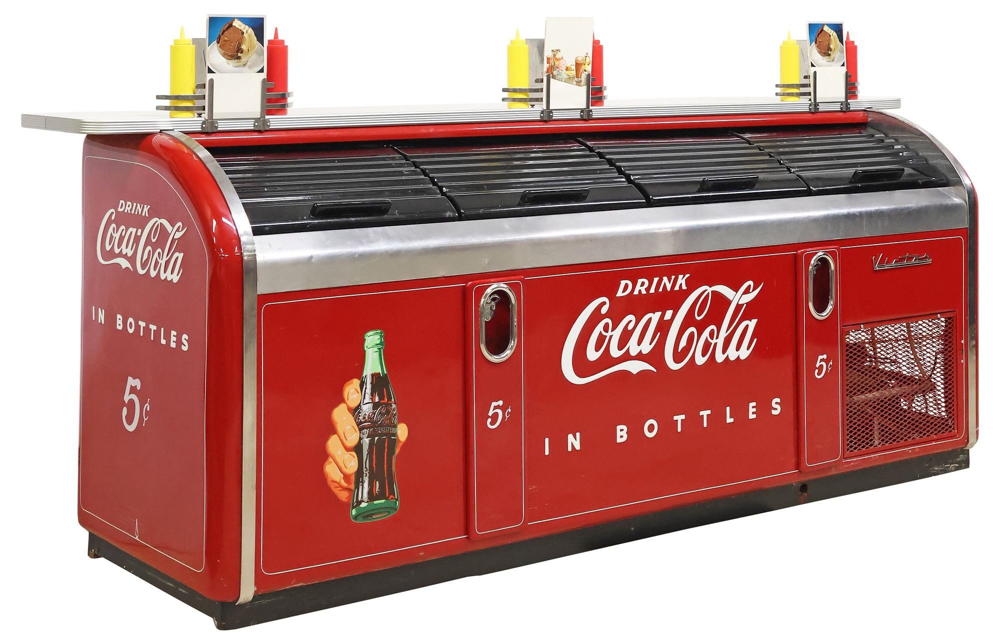 VICTOR COCA-COLA FOUR-DOOR BAR-TOP COOLER, MODEL C-45, 1940s sold