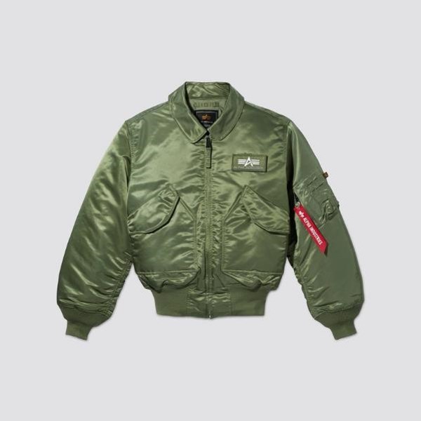 Alpha Industries: Men's Heritage CWU 45/P Bomber Jacket (Sage
