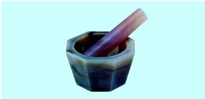 メノウ製乳鉢 深型 乳棒付 120×100×43｜総合的理化学機器商社