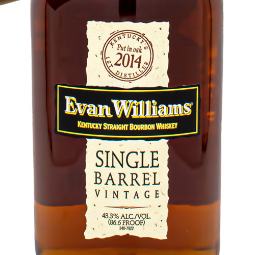 エヴァン ウィリアムス シングルバレル 43.3% 750ml 箱なし バーボン
