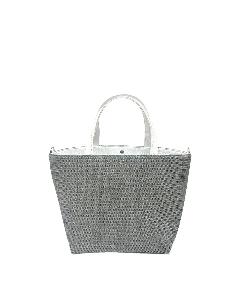 サックドプロムナード ラフィア調カゴ素材 トートバッグ Sサイズ（D
