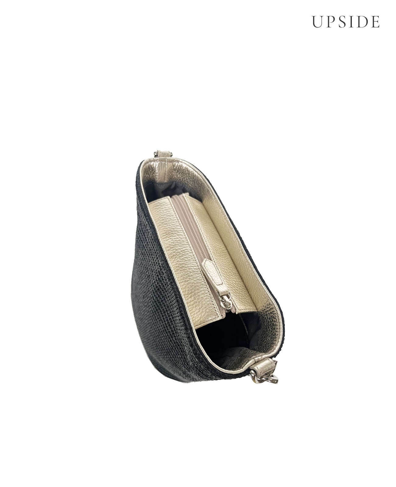 2WAY バケツ型 ラフィア調かご素材バッグ チェーンハンドル付 1809-ra